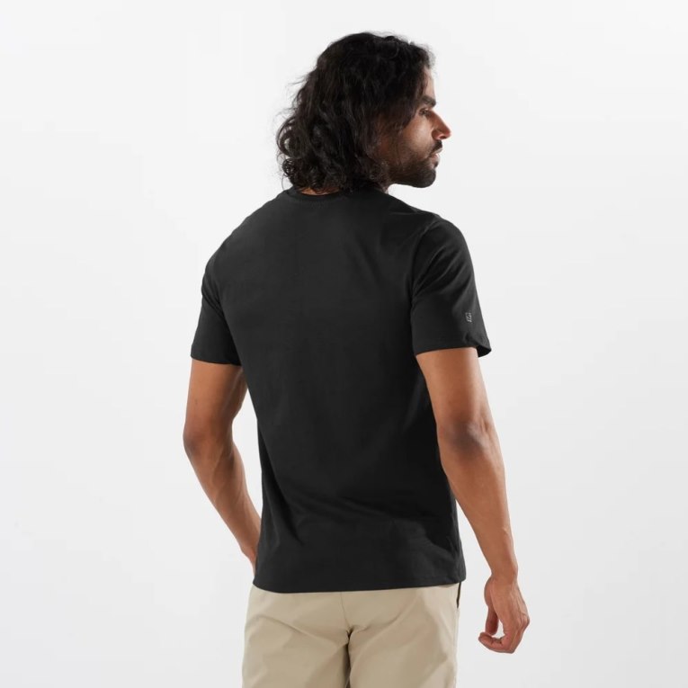 Black Salomon Outlife Logo Short Sleeve Men's T-Shirts | PH 79312V